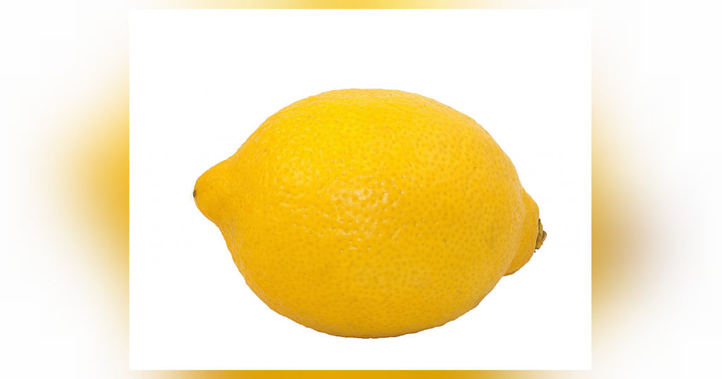 Die saure gelbe Zitrone