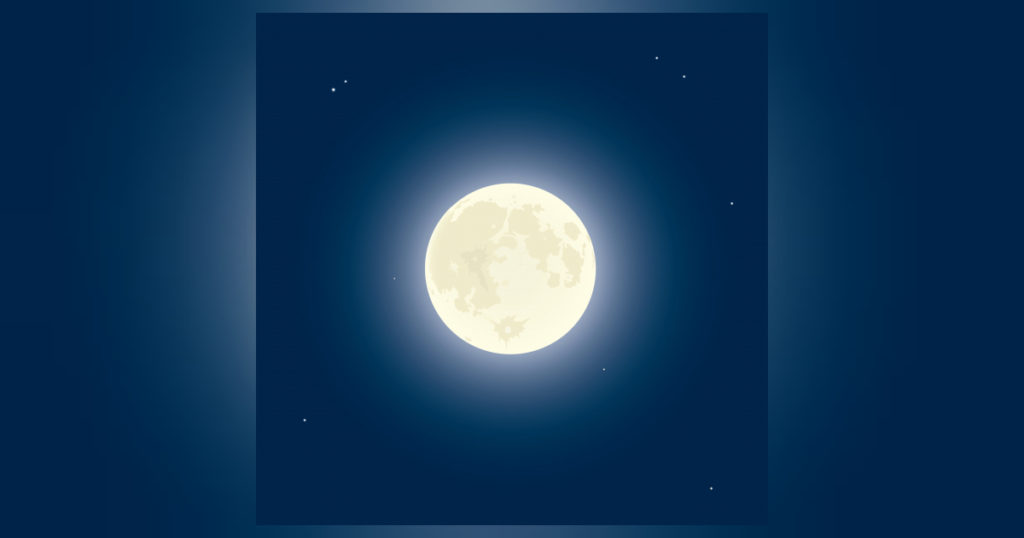 Der strahlende Mond, er ist unser ständiger Begleiter am nächtlichen Himmel