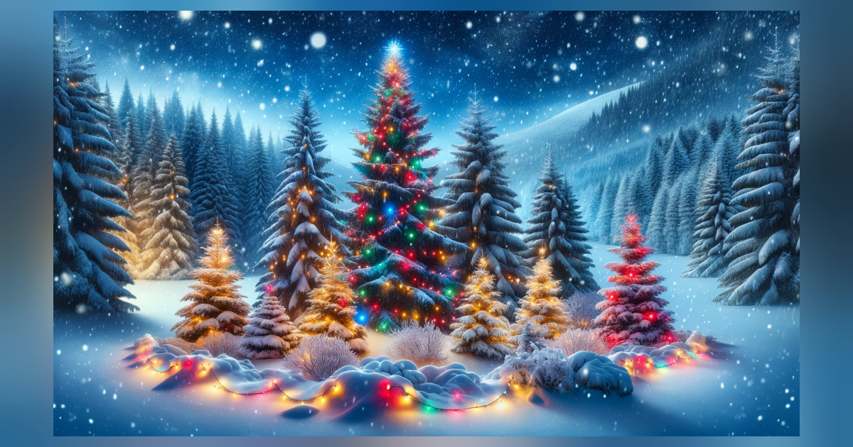Die prächtigen Tannenbäume zur Weihnachtszeit